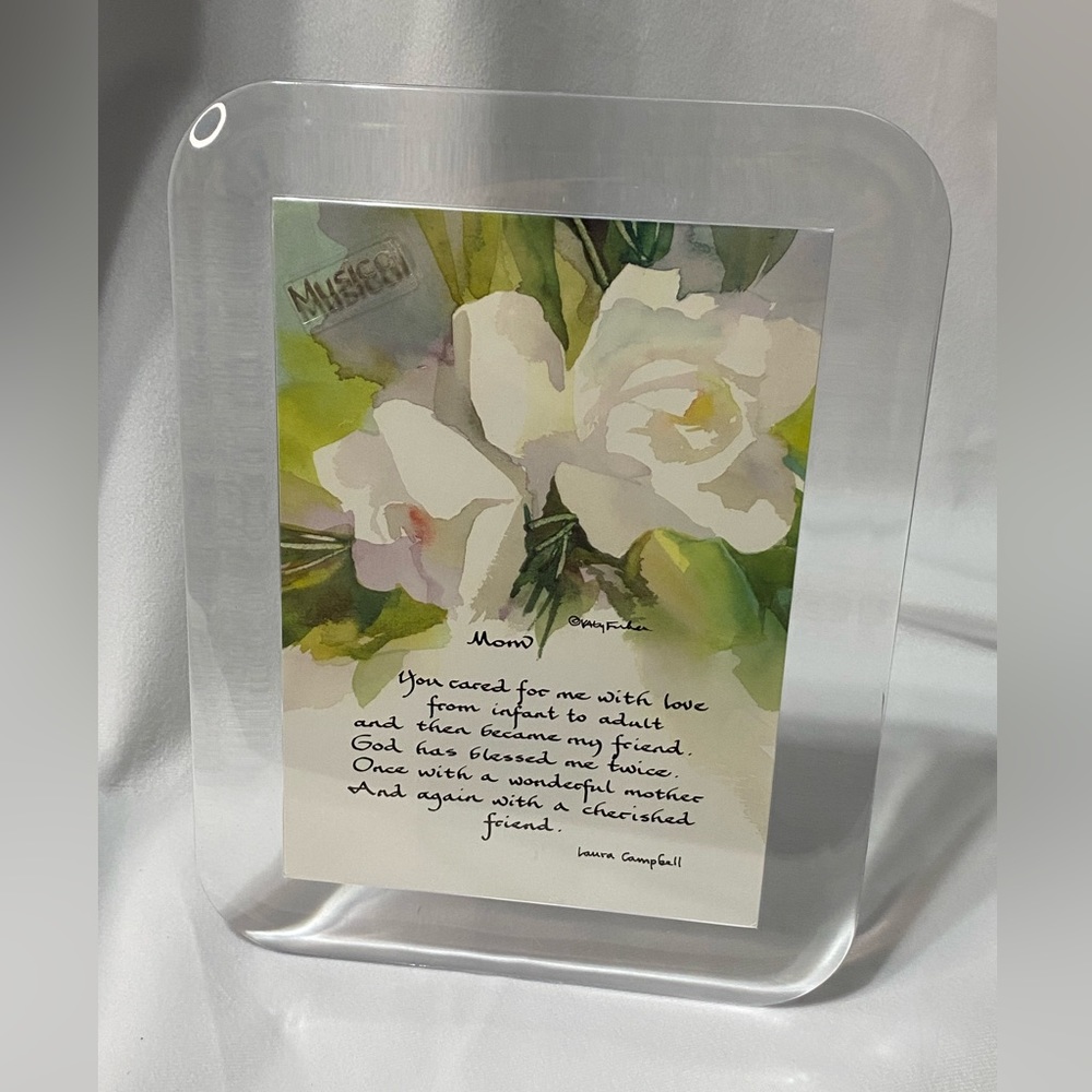 The Calligraphy Collection by Katy Fischer “Mom” Musical Plaque w/Song “Memory”
